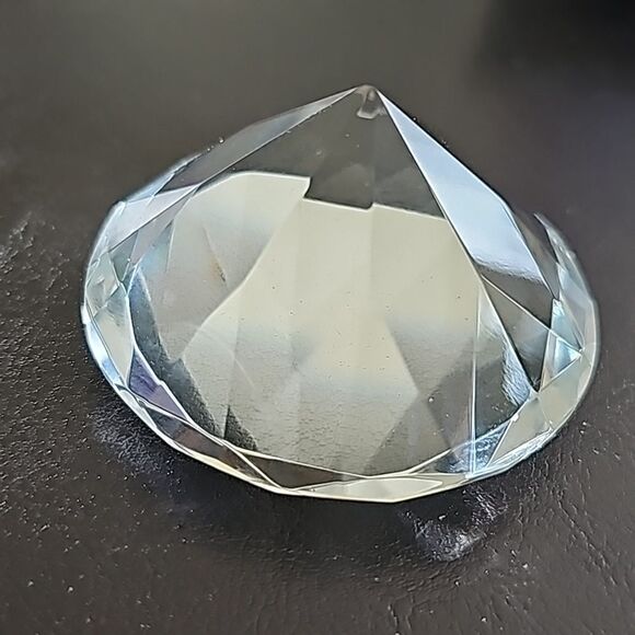 Tripact Diamond Clear Paper Weight 2.5" wide. - Picture 3 of 4